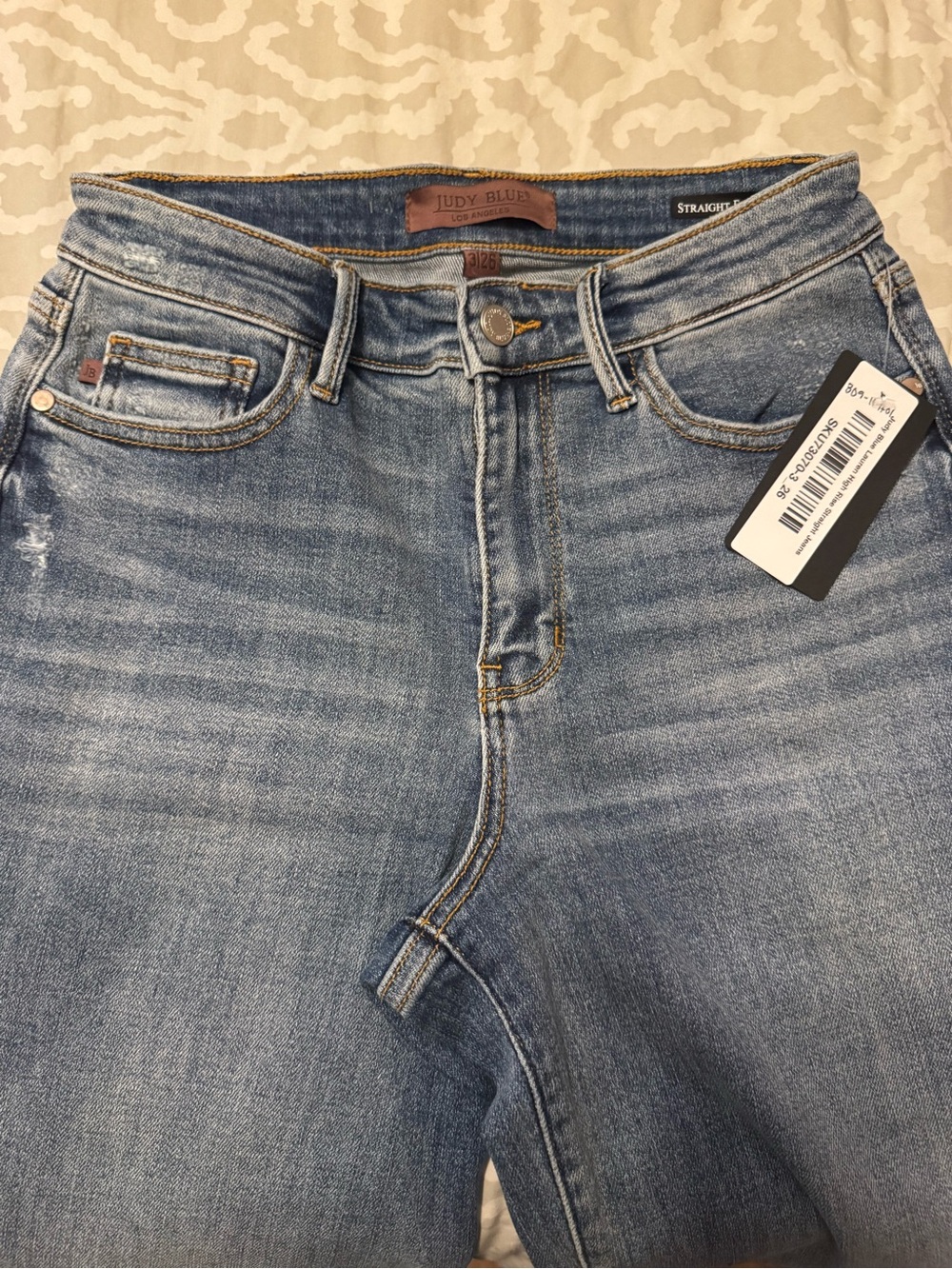 Judy Blue Faded Light Blue Straight Leg Jeans